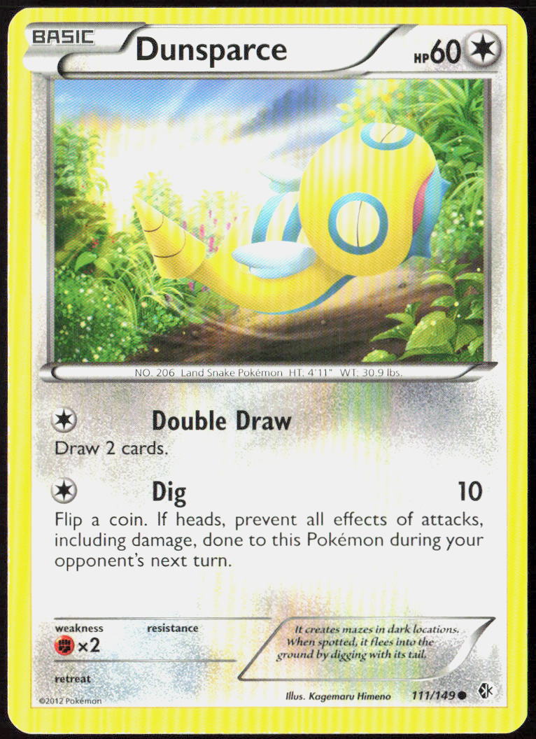 Dunsparce 111/149 Boundaries Crossed Pokemon TCG LP