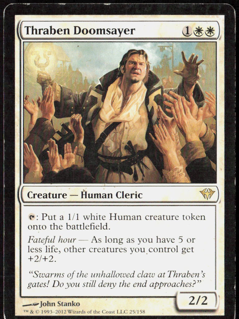 Thraben Doomsayer 25 Dark Ascension Magic: The Gathering LP