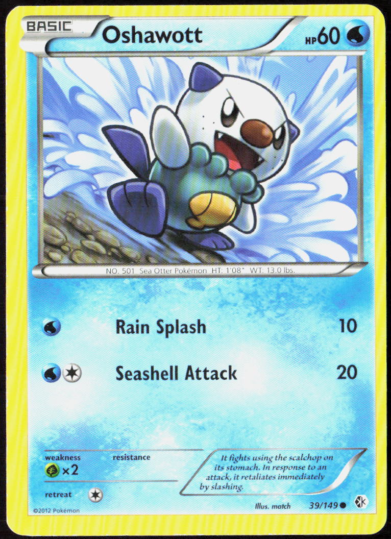 Oshawott 39/149 Boundaries Crossed Pokemon TCG LP