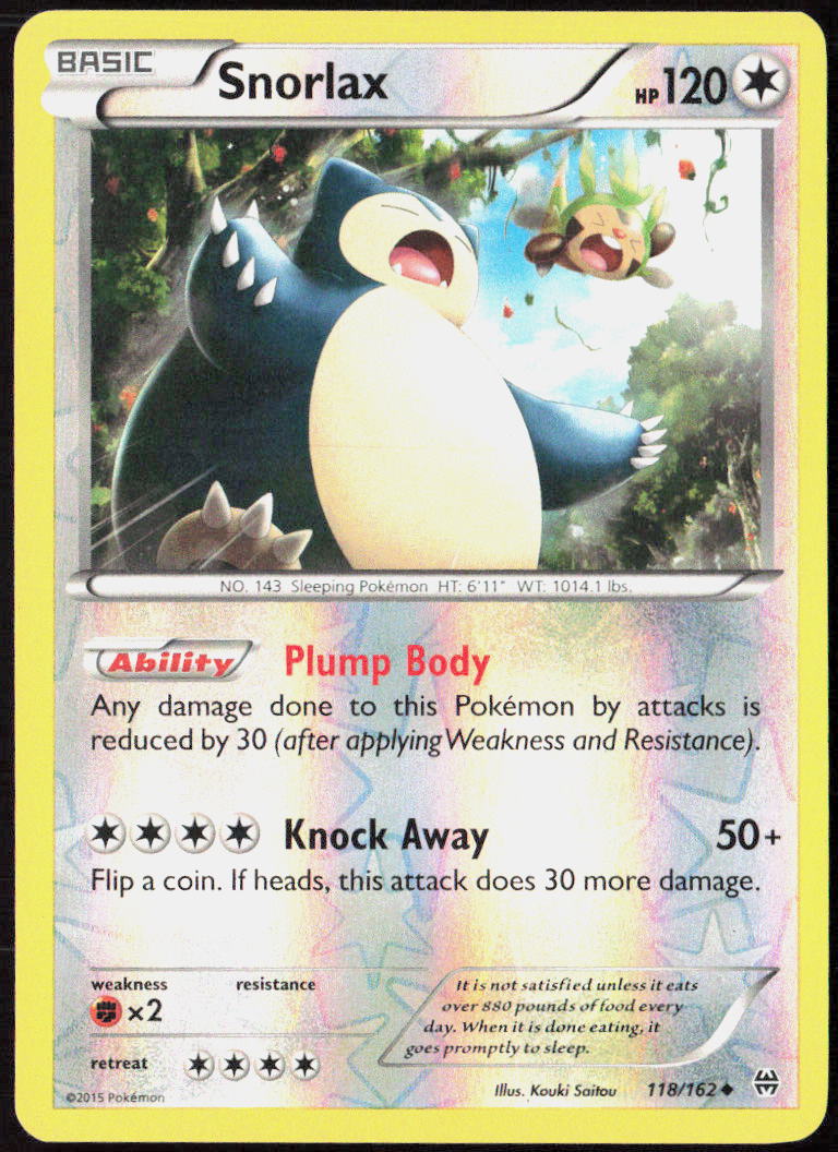 Snorlax 118/162 XY - BREAKthrough Pokemon TCG LP