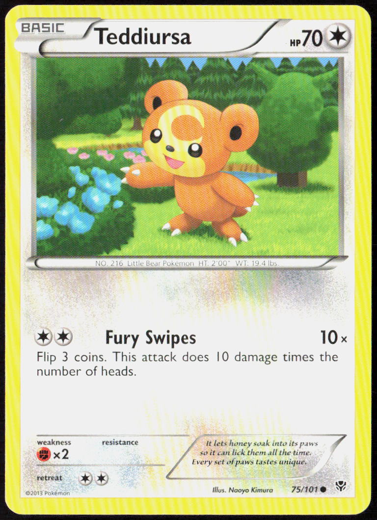 Teddiursa 75/101 Plasma Blast Pokemon TCG LP