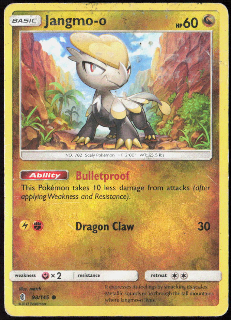 Jangmo-o Reverse Holo 98/145 SM - Guardians Rising Pokemon TCG HP
