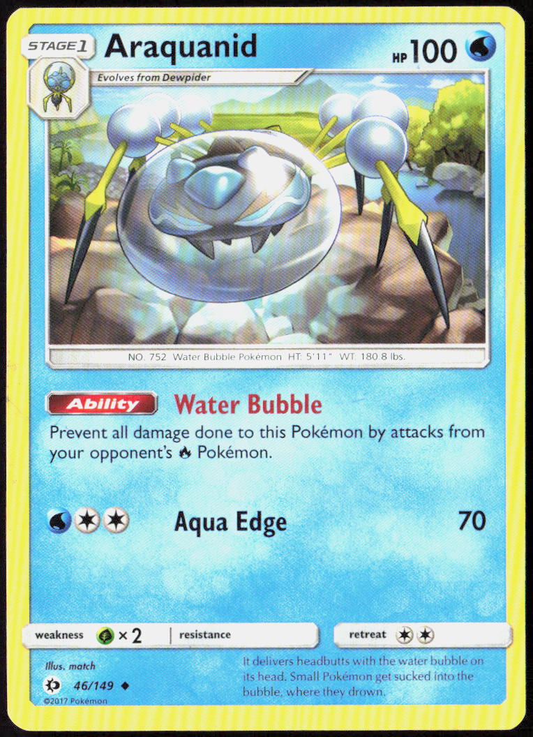 Araquanid 46/149 SM Base Set Pokemon TCG LP