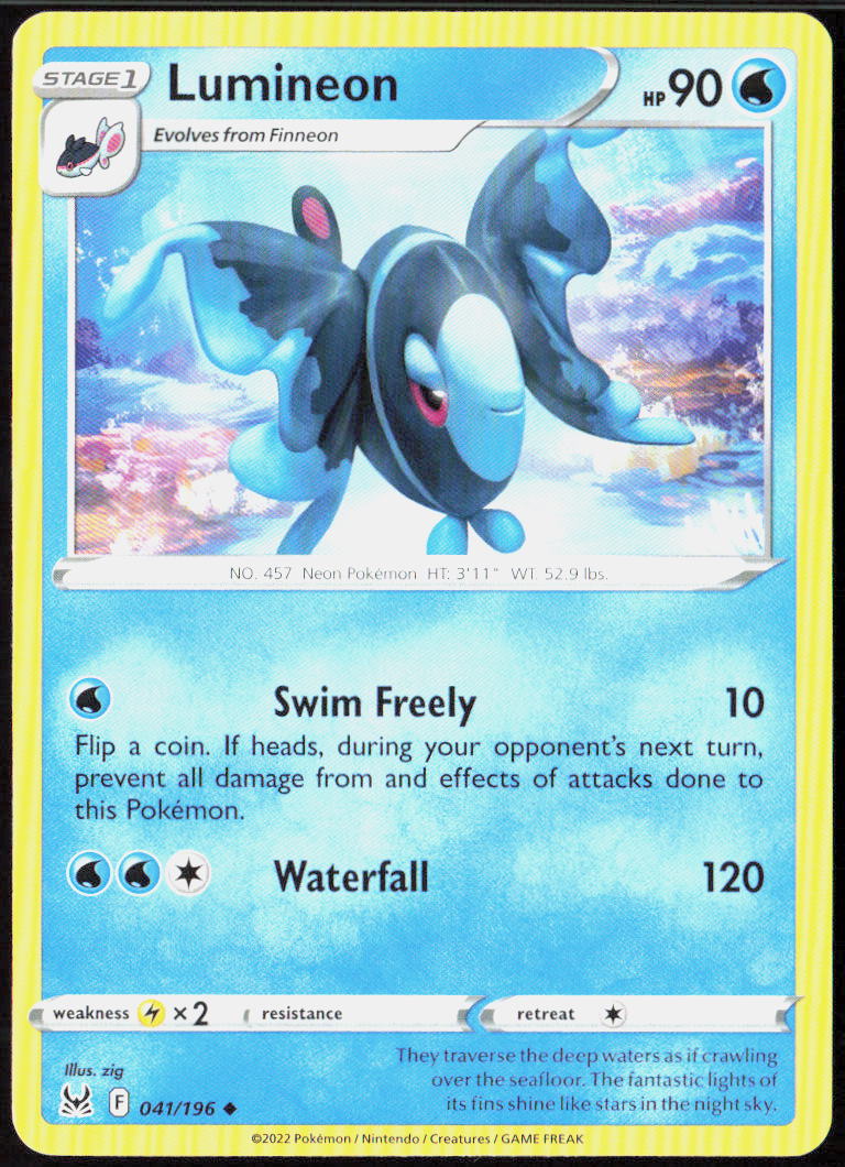 Lumineon 041/196 SWSH11: Lost Origin Pokemon TCG LP