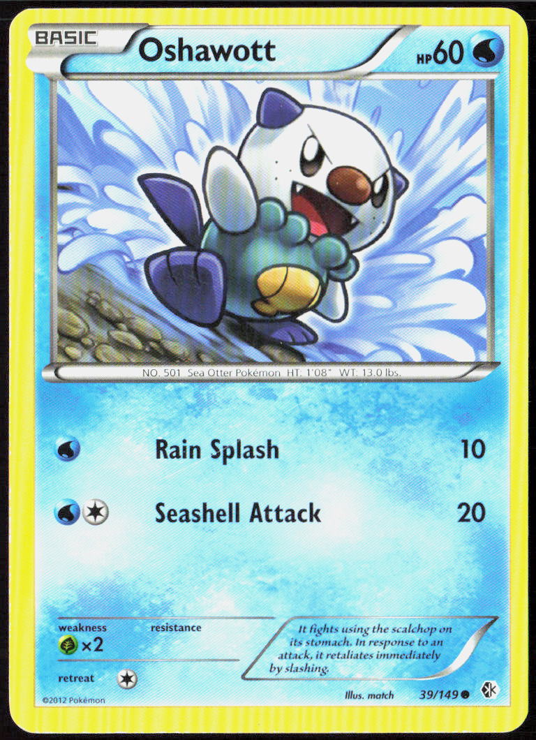 Oshawott 39/149 Boundaries Crossed Pokemon TCG LP