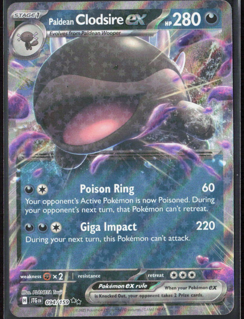 Paldean Clodsire ex Holo Double Rare SV09: Journey Together 094/159 NM