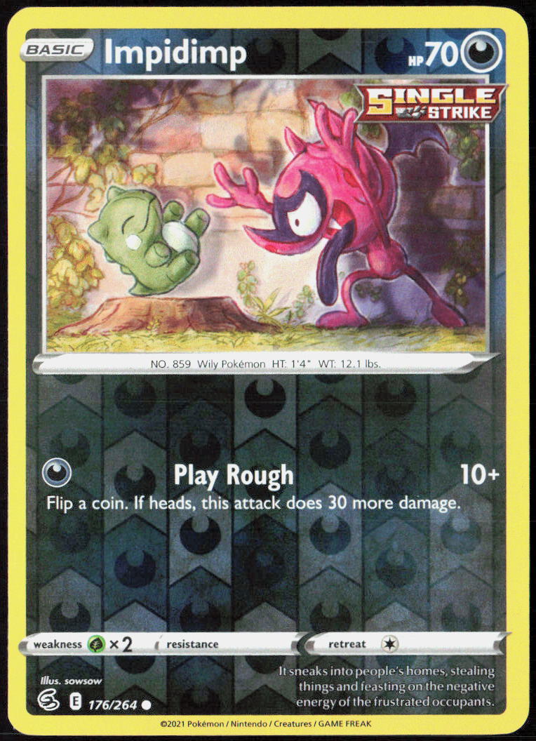 Impidimp Reverse Holo 176/264 SWSH08: Fusion Strike NM