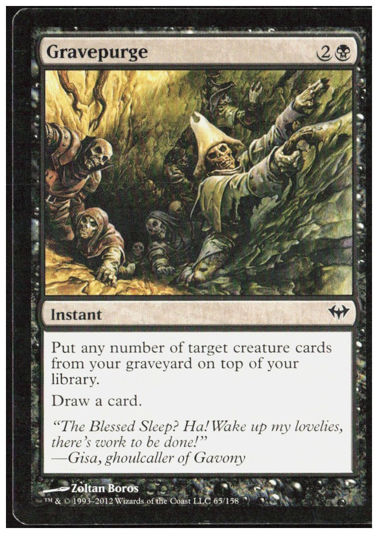Gravepurge 65 Dark Ascension Magic: The Gathering LP
