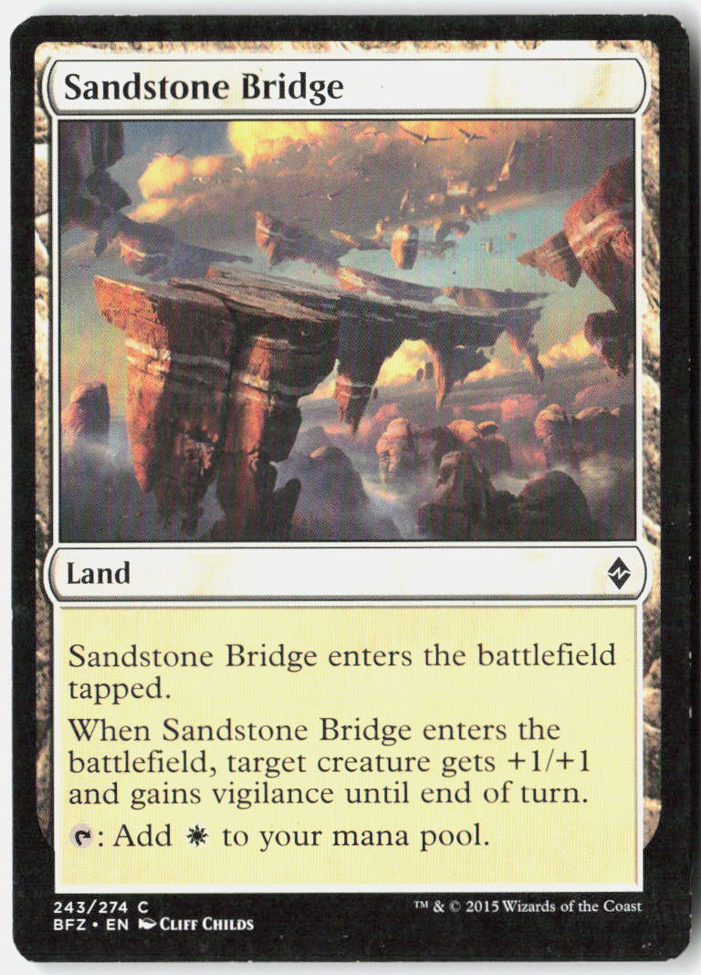 Sandstone Bridge 243 Battle for Zendikar Magic: The Gathering LP