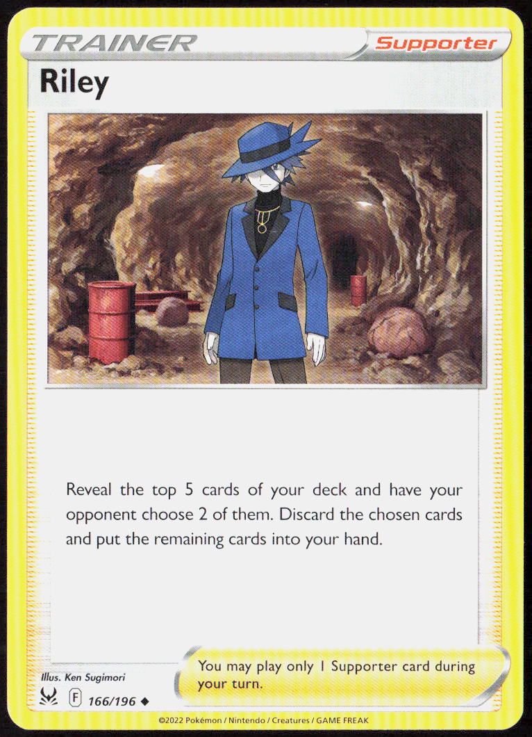 Riley 166/196 SWSH11: Lost Origin Pokemon TCG LP