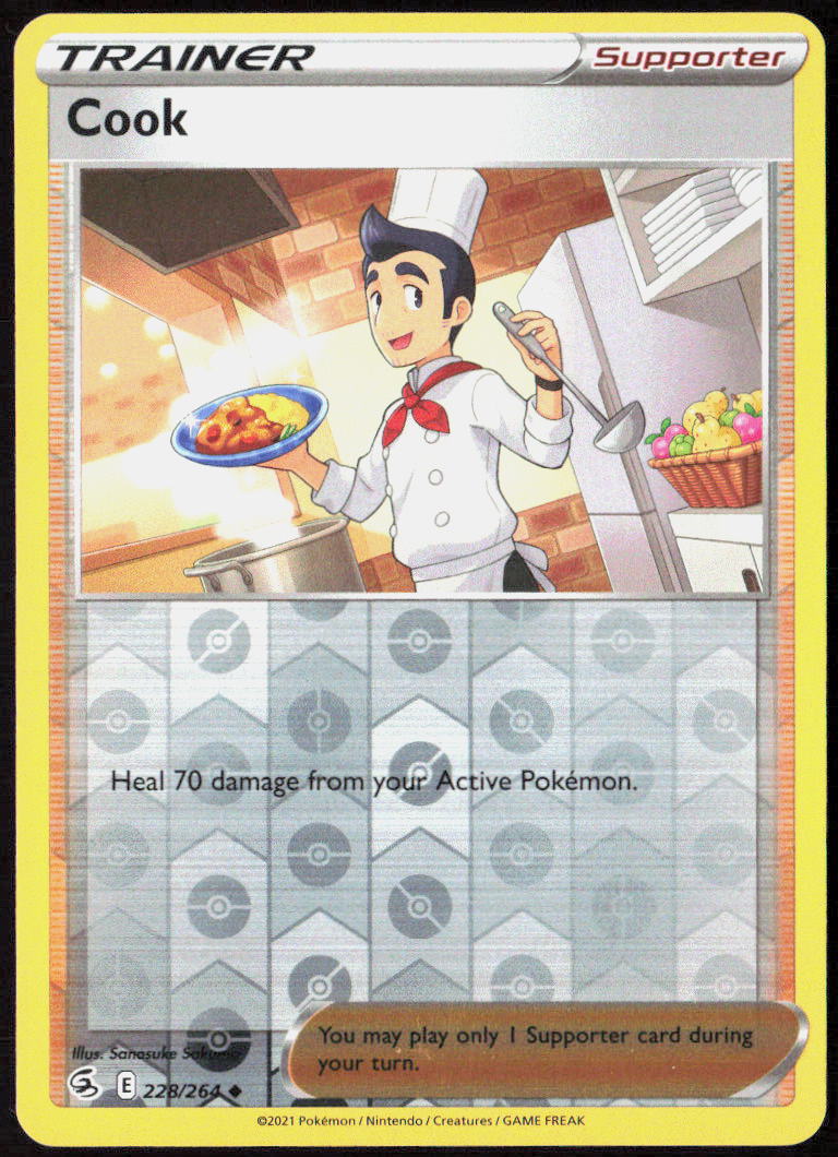 Cook Reverse Holo 228/264 SWSH08: Fusion Strike NM