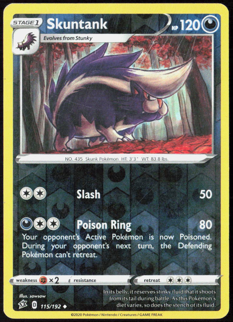 Skuntank Reverse Holo 115/192 SWSH02: Rebel Clash MP