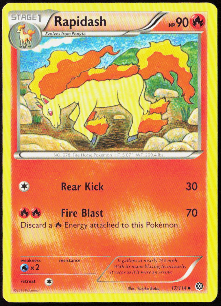 Rapidash 17/114 XY - Steam Siege Pokemon TCG LP