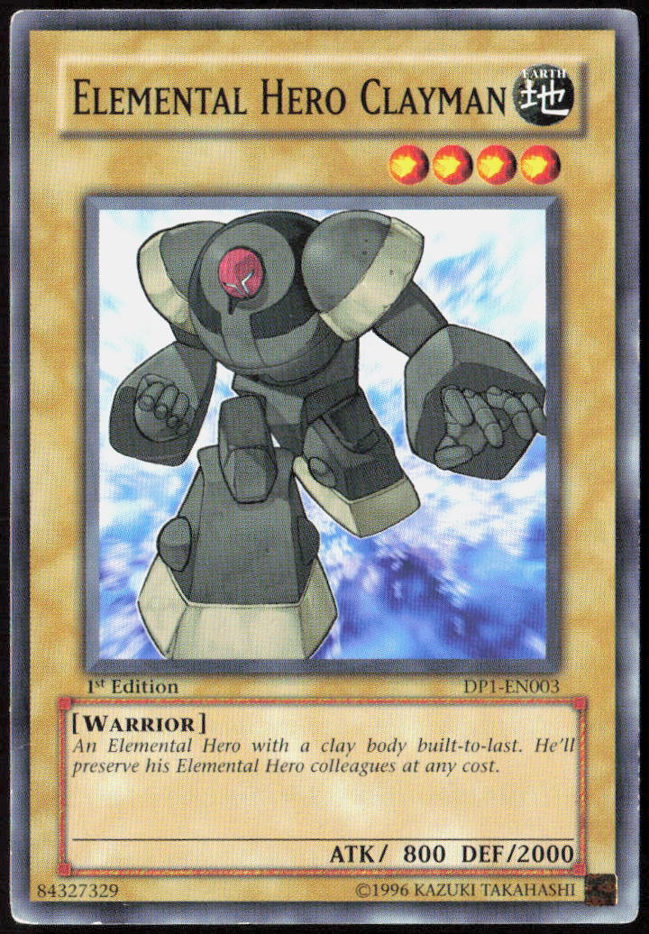 Elemental Hero Clayman 1st Edition DP1-EN003 Duelist 1: Jaden Yuki Yu-Gi-Oh