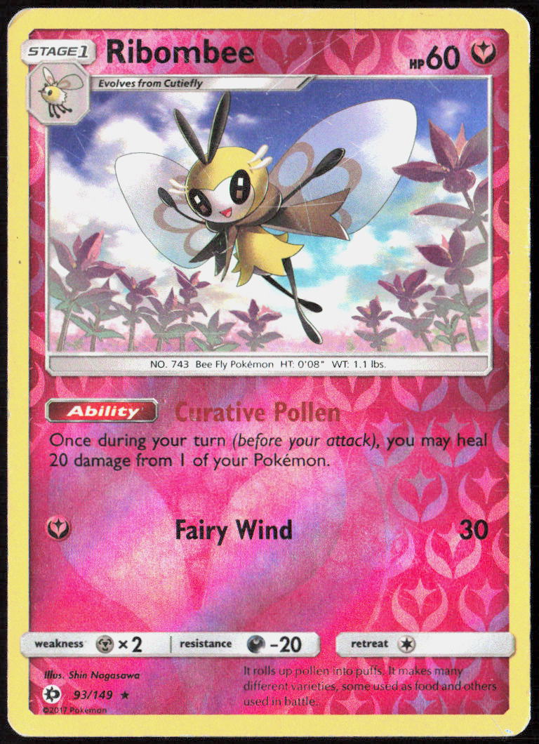 Ribombee Reverse Holo 93/149 SM Base Set MP