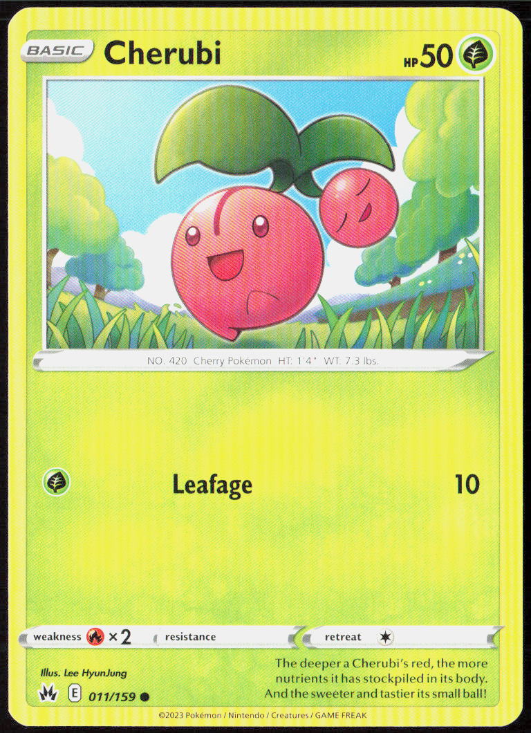 Cherubi 011/159 SWSH: Crown Zenith Pokemon TCG LP