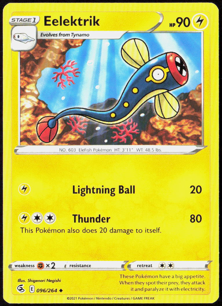 Eelektrik 096/264 SWSH08: Fusion Strike Pokemon TCG LP