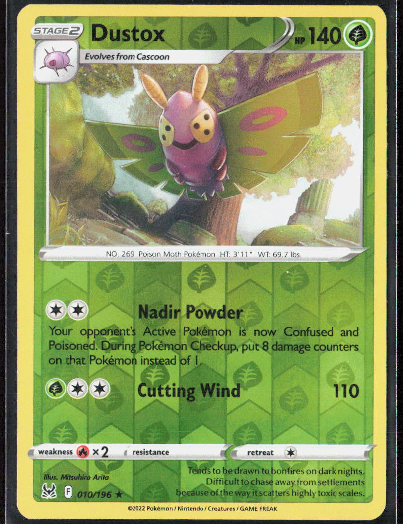 Dustox Reverse Holo 010/196 SWSH11: Lost Origin Pokemon TCG LP