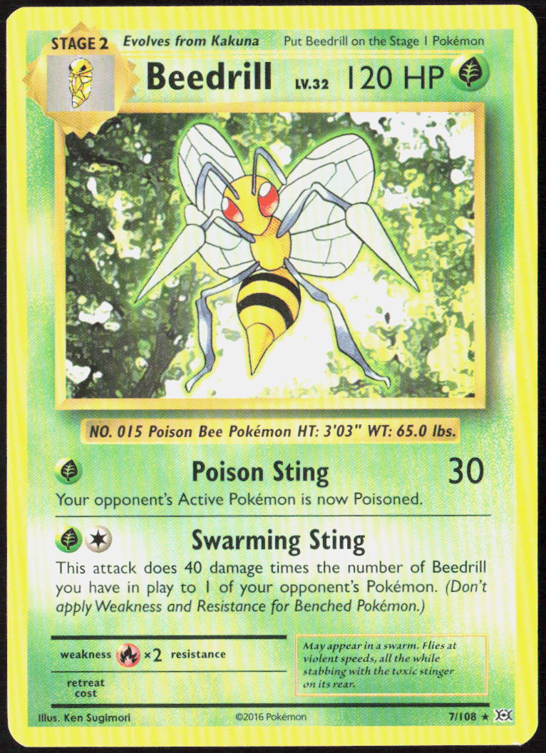 Beedrill 7/108 XY - Evolutions Pokemon TCG LP