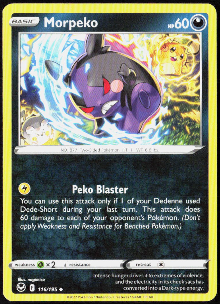 Morpeko 116/195 SWSH12: Silver Tempest Pokemon TCG LP
