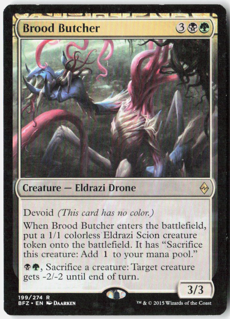 Brood Butcher 199 Battle for Zendikar Magic: The Gathering LP
