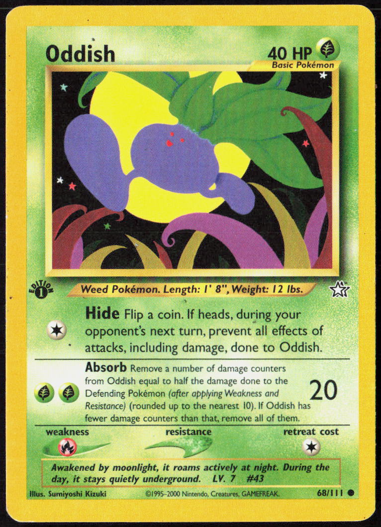 Oddish 1st Edition 068/111 Neo Genesis LP