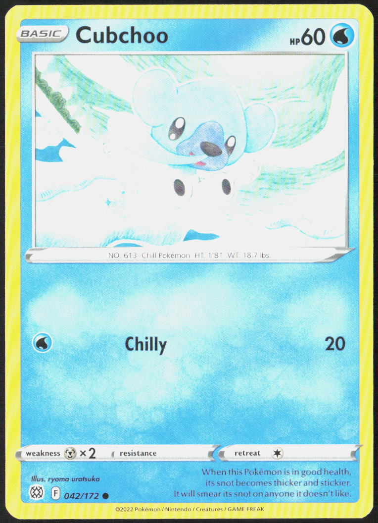 Cubchoo 042/172 SWSH09: Brilliant Stars Pokemon TCG LP