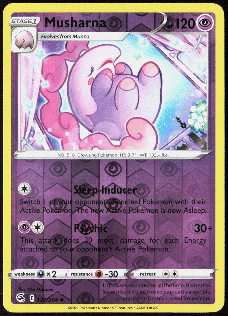 Musharna Reverse Holo 122/264 SWSH08: Fusion Strike NM