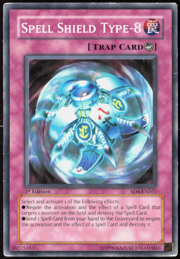 Spell Shield Type-8 1st Edition SD4-EN031 Structure Deck: Fury from the Deep Yu-Gi-Oh! TCG LP