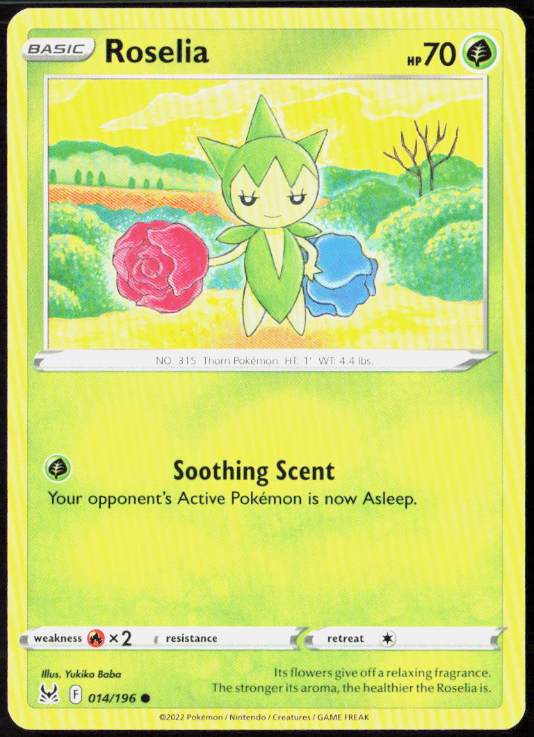 Roselia 014/196 SWSH11: Lost Origin Pokemon TCG LP