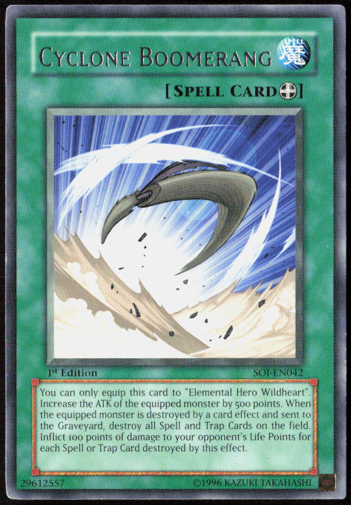 Cyclone Boomerang 1st Edition SOI-EN042 Shadow of Infinity Yu-Gi-Oh! TCG LP
