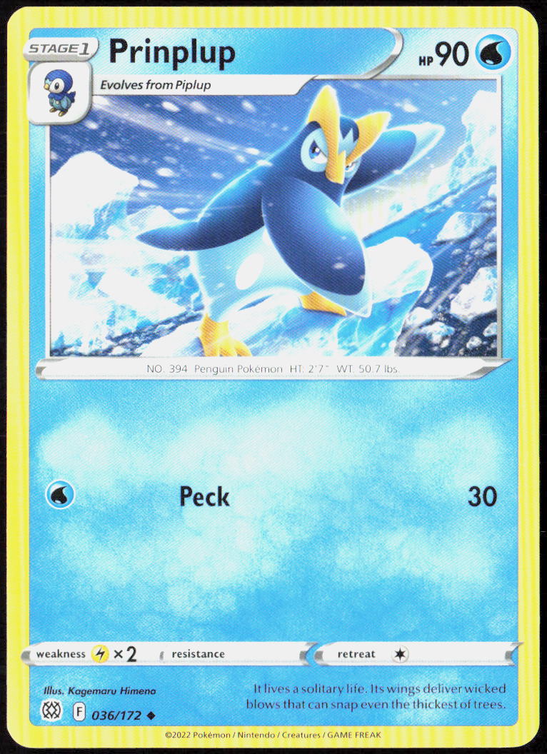 Prinplup 036/172 SWSH09: Brilliant Stars Pokemon TCG LP
