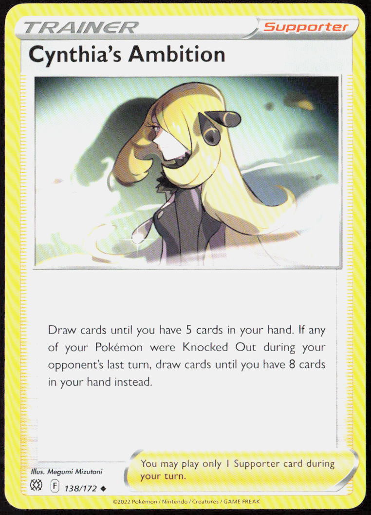 Cynthia's Ambition 138/172 SWSH09: Brilliant Stars Pokemon TCG LP