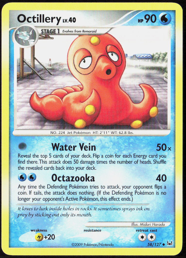 Octillery 58/127 Platinum Pokemon TCG LP