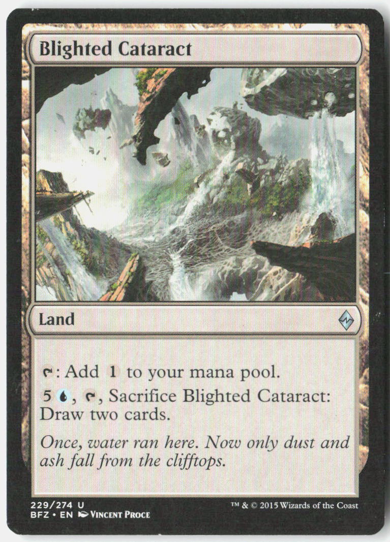 Blighted Cataract 229 Battle for Zendikar Magic: The Gathering LP