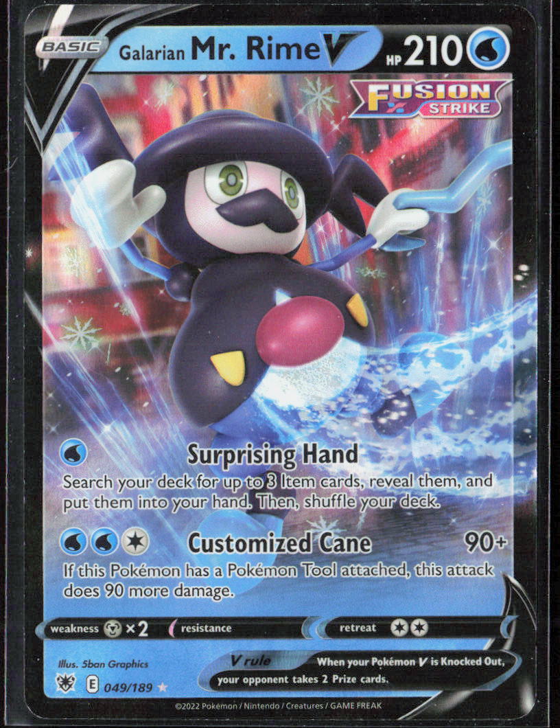 Galarian Mr. Rime V Holo 049/189 SWSH10: Astral Radiance Pokemon TCG NM