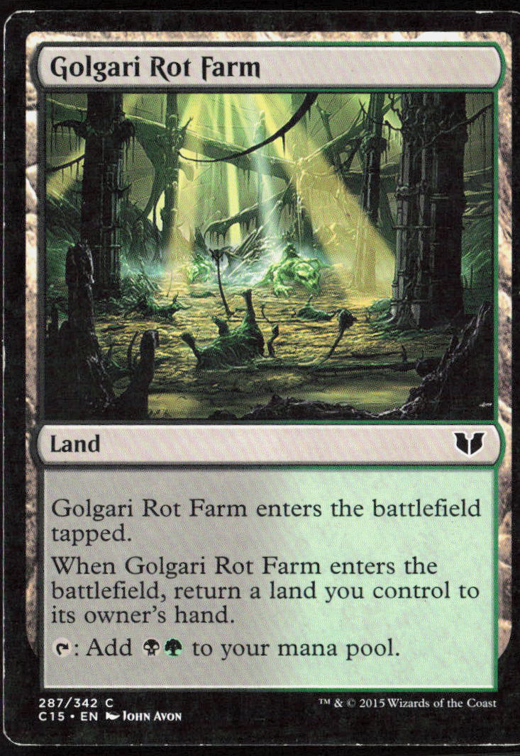 Golgari Rot Farm 287 Commander 2015 Magic: The Gathering LP