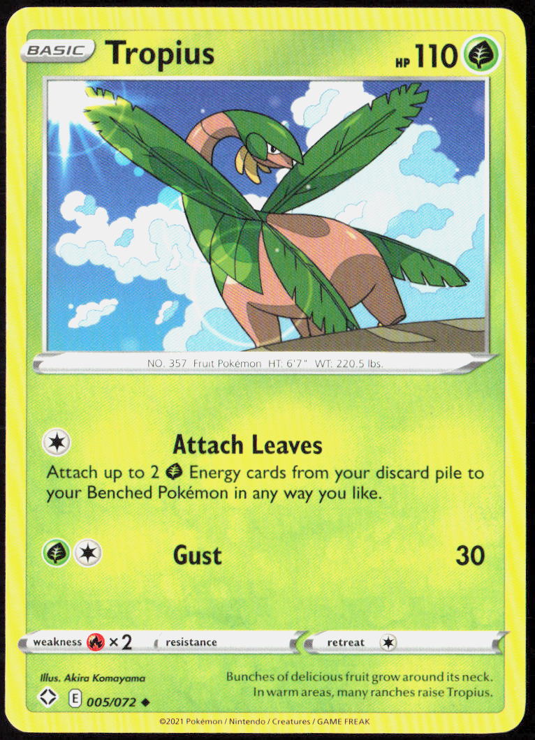 Tropius 005/072 Shining Fates Pokemon TCG LP