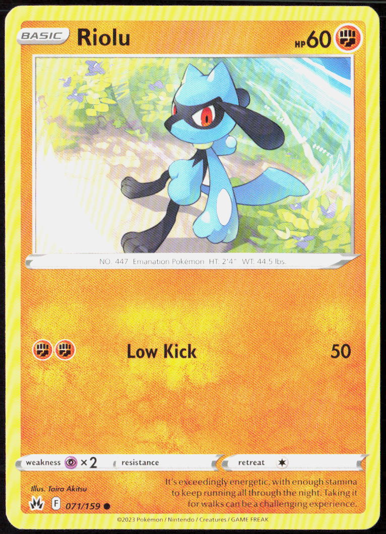 Riolu 071/159 SWSH: Crown Zenith Pokemon TCG LP