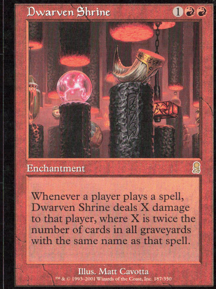 Dwarven Shrine 187 Odyssey Magic: The Gathering LP
