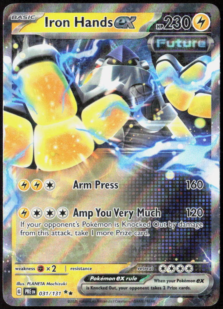 Iron Hands ex Holo 031/131 SV: Prismatic Evolutions Pokemon TCG LP