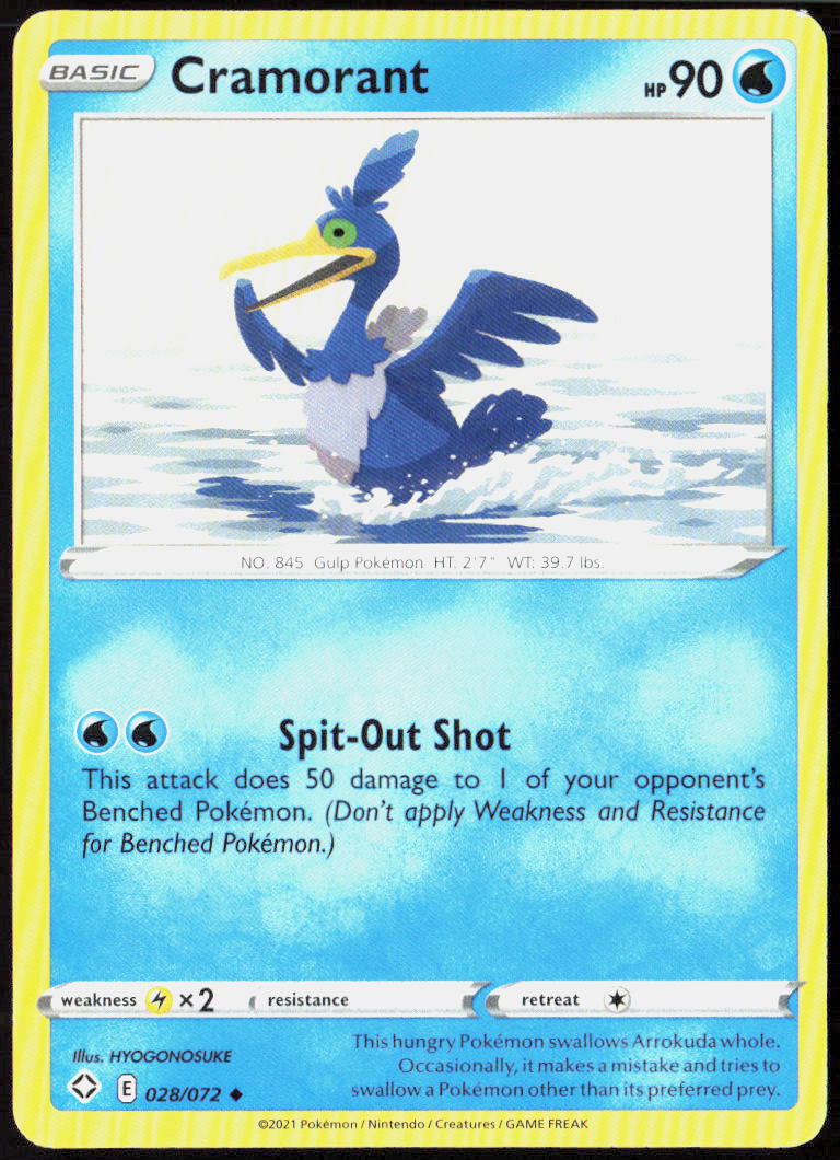 Cramorant 028/072 Shining Fates Pokemon TCG LP