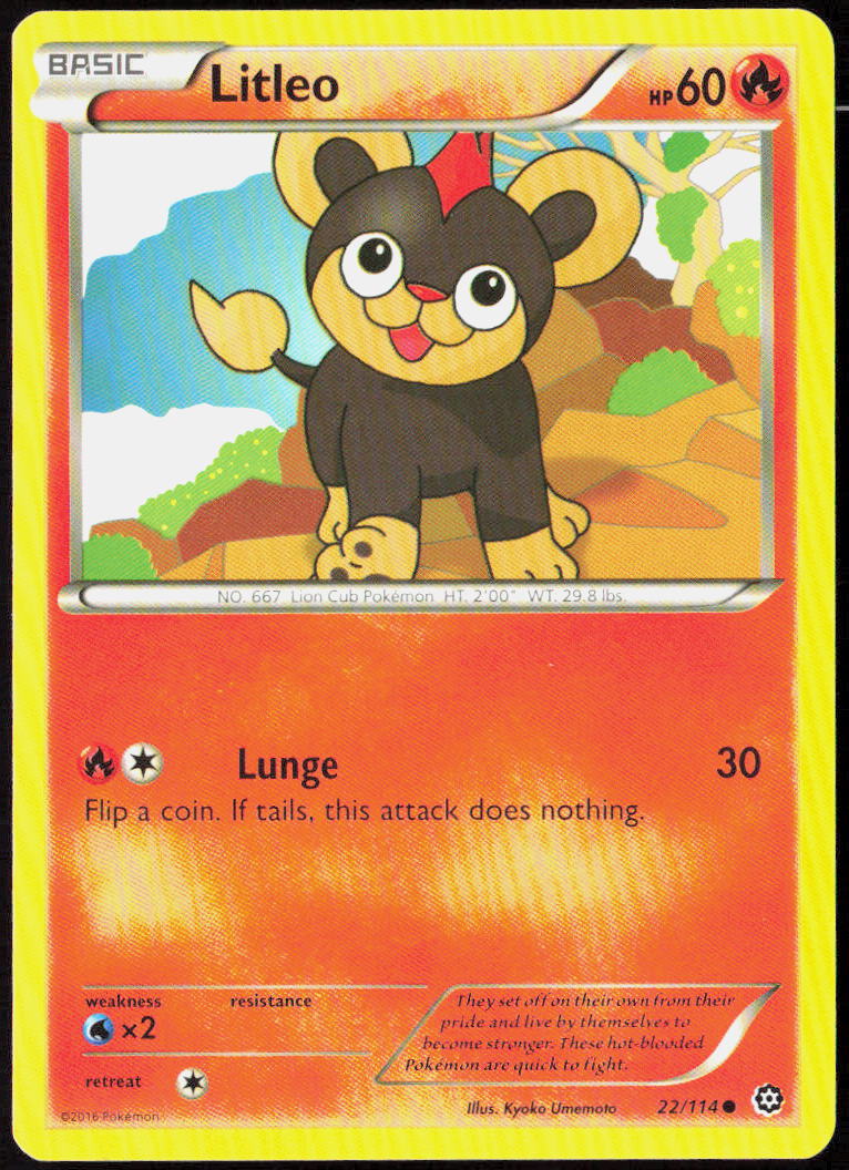 Litleo 22/114 XY - Steam Siege Pokemon TCG LP