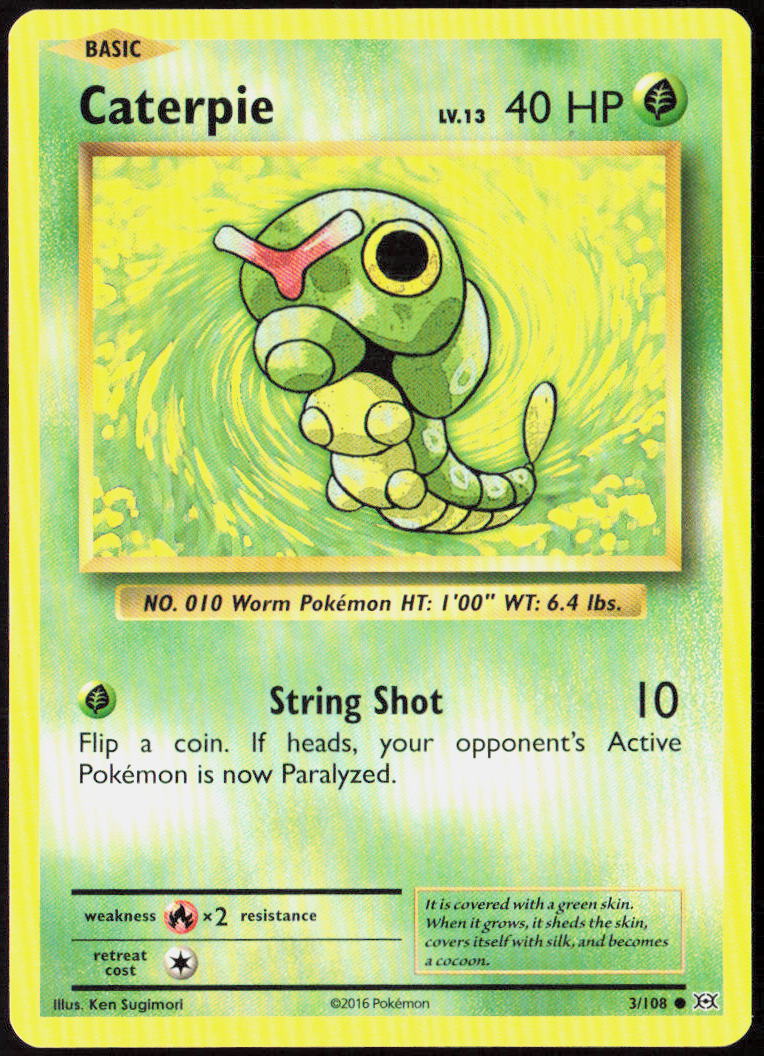 Caterpie 3/108 XY - Evolutions Pokemon TCG LP