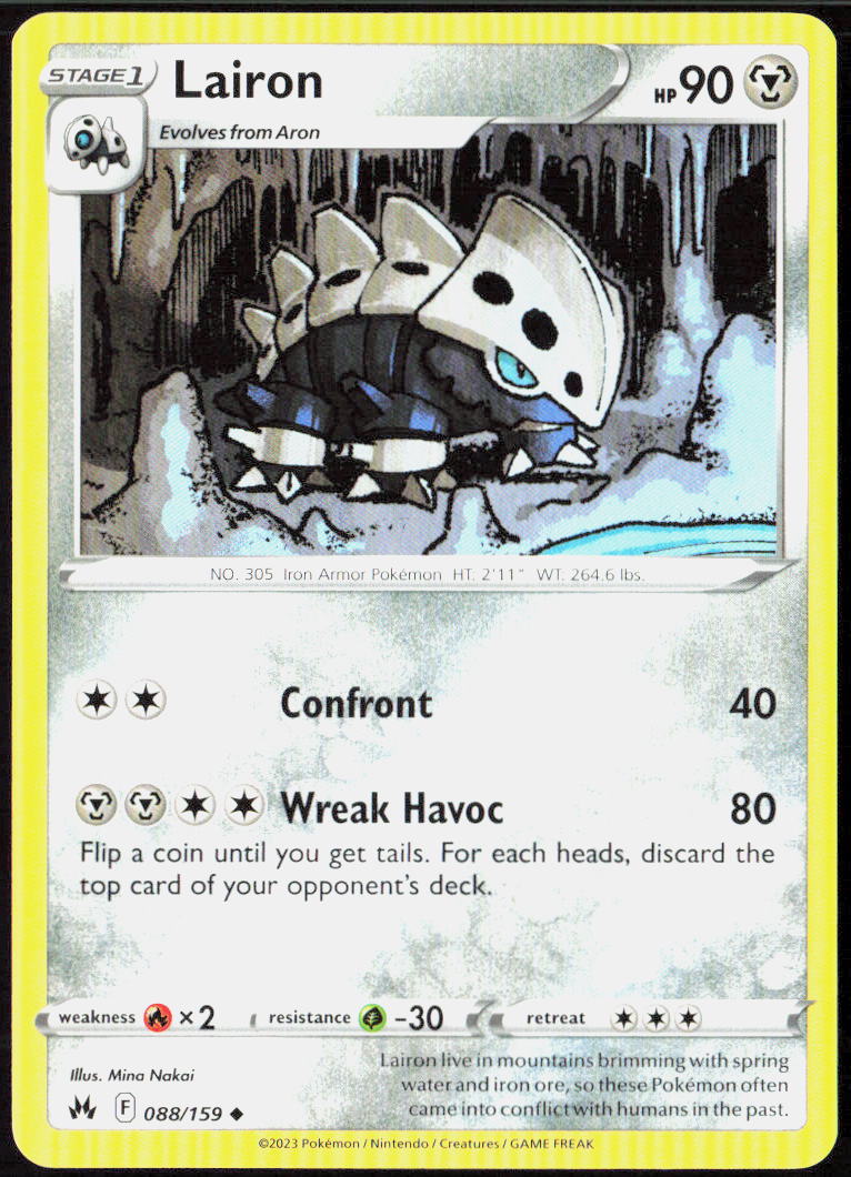 Lairon 088/159 SWSH: Crown Zenith Pokemon TCG LP