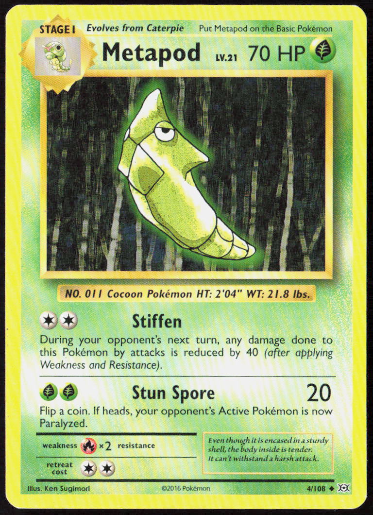 Metapod 4/108 XY - Evolutions Pokemon TCG LP