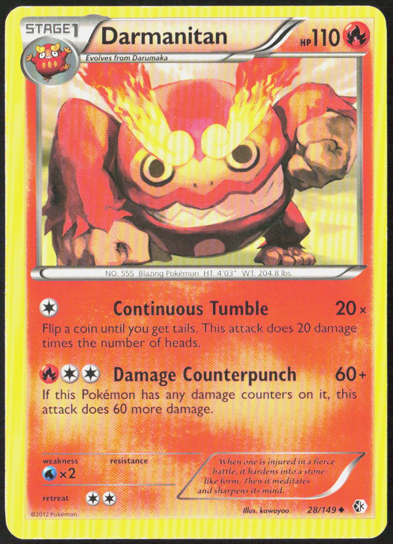 Darmanitan 28/149 Boundaries Crossed Pokemon TCG LP