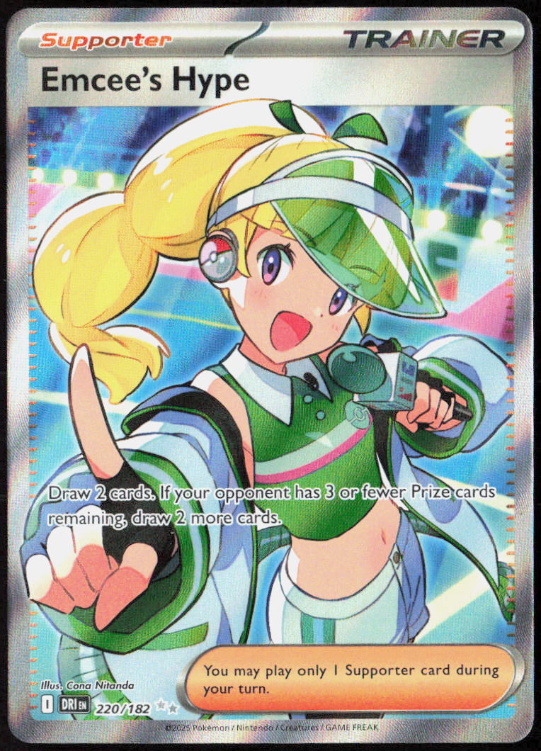 Emcee's Hype Holo 220/182 SV10: Destined Rivals Pokemon TCG LP