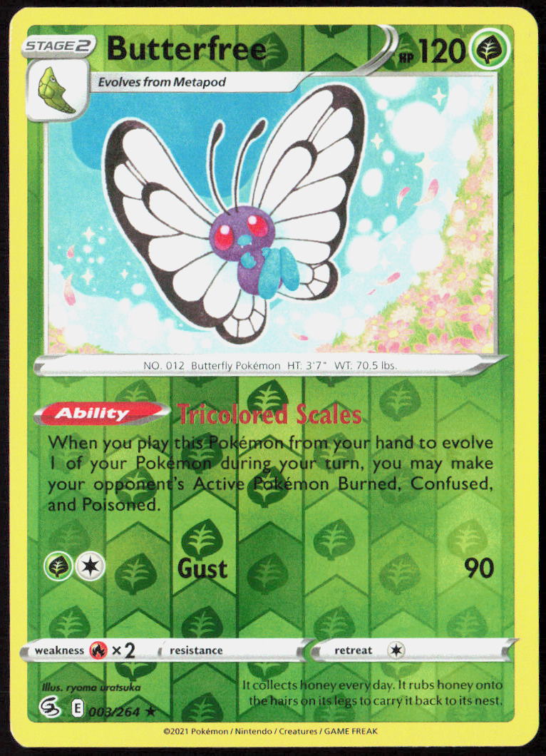 Butterfree Reverse Holo 003/264 SWSH08: Fusion Strike NM