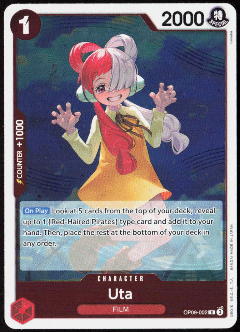 Uta (Welcome Vol. 2) OP09-002 One Piece Promotion Cards One Piece CCG NM